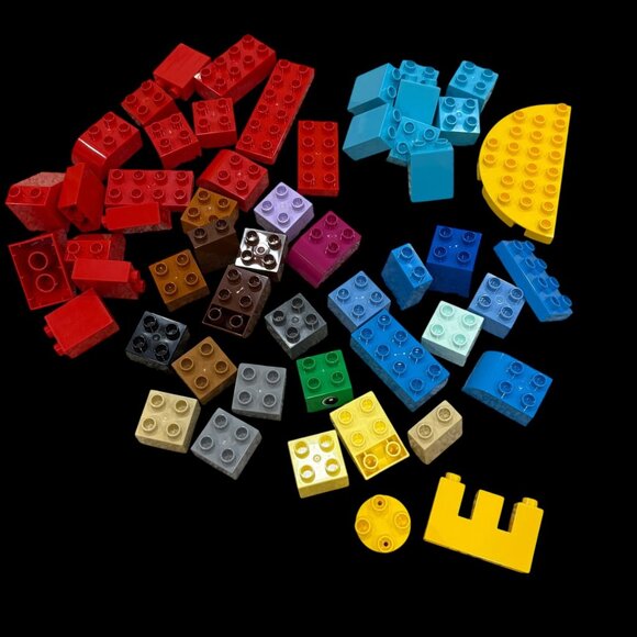 53 Pc Set Of Duplo Mixed Colorful Building Blocks - Picture 1 of 5
